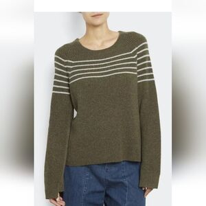 NWT INHABIT  100% Green Cashmere Sweater. Size Small.
